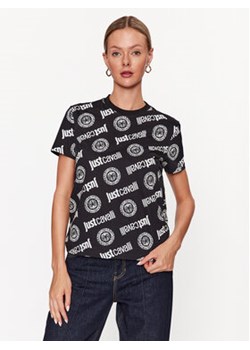 Just Cavalli T-Shirt 75PAHF01 Czarny Regular Fit ze sklepu MODIVO w kategorii Bluzki damskie - zdjęcie 168515301