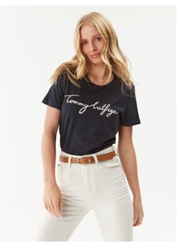Tommy Hilfiger T-Shirt Heritage Graphic Tee WW0WW24967 Granatowy Regular Fit ze sklepu MODIVO w kategorii Bluzki damskie - zdjęcie 168515422
