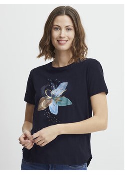Fransa T-Shirt 20611761 Granatowy Regular Fit ze sklepu MODIVO w kategorii Bluzki damskie - zdjęcie 168516293