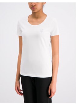 EA7 Emporio Armani T-Shirt 3GTT12 TJ29Z 1100 Biały Regular Fit ze sklepu MODIVO w kategorii Bluzki damskie - zdjęcie 168516474