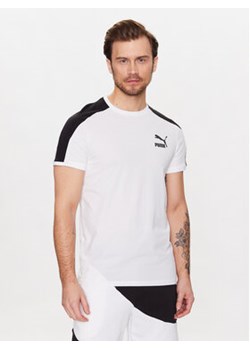Puma T-Shirt T7 Iconic 538204 Biały Slim Fit ze sklepu MODIVO w kategorii T-shirty męskie - zdjęcie 168517344