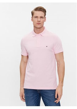 Tommy Hilfiger Polo 1985 MW0MW17771 Różowy Slim Fit ze sklepu MODIVO w kategorii T-shirty męskie - zdjęcie 168517383