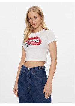 Tommy Jeans T-Shirt Lips DW0DW17373 Biały Slim Fit ze sklepu MODIVO w kategorii Bluzki damskie - zdjęcie 168518003