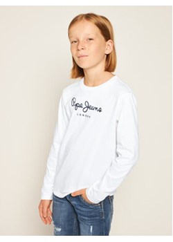 Pepe Jeans Bluzka New Herman Jr PB501010 Biały Regular Fit ze sklepu MODIVO w kategorii T-shirty chłopięce - zdjęcie 168518171