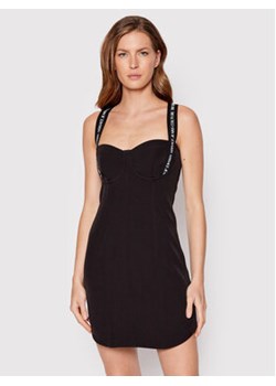 Versace Jeans Couture Sukienka letnia Cady 73HAO917 Czarny Slim Fit ze sklepu MODIVO w kategorii Sukienki - zdjęcie 168518950