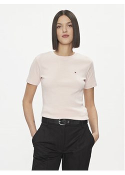 Tommy Hilfiger T-Shirt New Cody WW0WW40587 Różowy Slim Fit ze sklepu MODIVO w kategorii Bluzki damskie - zdjęcie 168520060