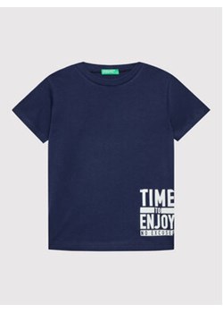 United Colors Of Benetton T-Shirt 3096C103K Granatowy Regular Fit ze sklepu MODIVO w kategorii T-shirty chłopięce - zdjęcie 168520141