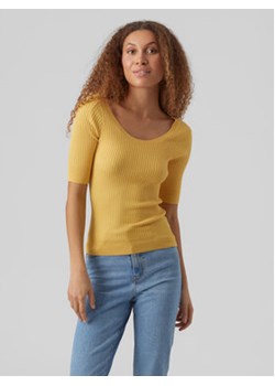 Vero Moda Sweter Estela 10277850 Żółty Slim Fit ze sklepu MODIVO w kategorii Swetry damskie - zdjęcie 168520824