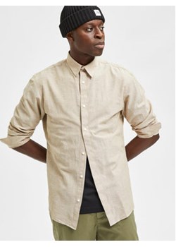 Selected Homme Koszula 16078867 Beżowy Slim Fit ze sklepu MODIVO w kategorii Koszule męskie - zdjęcie 168521360