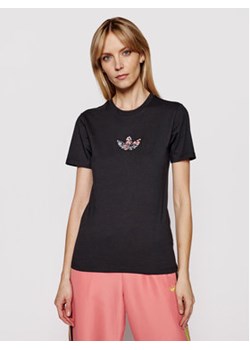 adidas T-Shirt GN3043 Czarny Standard Fit ze sklepu MODIVO w kategorii Bluzki damskie - zdjęcie 168521502