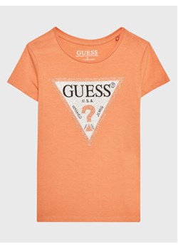 Guess T-Shirt J2YI51 K6YW1 Pomarańczowy Regular Fit ze sklepu MODIVO w kategorii Bluzki dziewczęce - zdjęcie 168521764