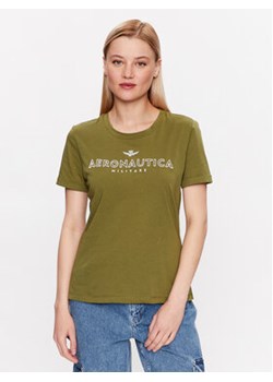 Aeronautica Militare T-Shirt 231TS2105DJ510 Zielony Regular Fit ze sklepu MODIVO w kategorii Bluzki damskie - zdjęcie 168521872