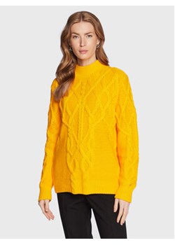 Tommy Hilfiger Sweter WW0WW36981 Żółty Relaxed Fit ze sklepu MODIVO w kategorii Swetry damskie - zdjęcie 168522954