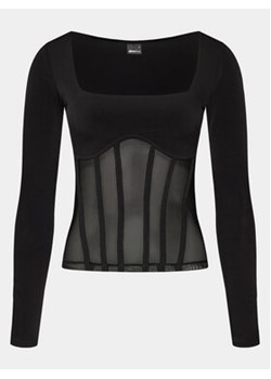 Gina Tricot Bluzka 21551 Czarny Slim Fit ze sklepu MODIVO w kategorii Bluzki damskie - zdjęcie 168523374