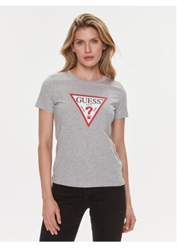 Guess T-Shirt W1YI1 BI3Z14 Szary Slim Fit ze sklepu MODIVO w kategorii Bluzki damskie - zdjęcie 168523984