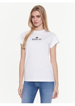 Replay T-Shirt W3588H.000.23188P Biały Regular Fit ze sklepu MODIVO w kategorii Bluzki damskie - zdjęcie 168524490