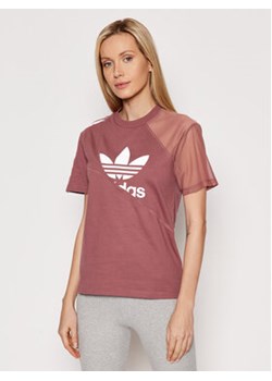 adidas T-Shirt adicolor Split Trefoil HC7044 Różowy Regular Fit ze sklepu MODIVO w kategorii Bluzki damskie - zdjęcie 168524903