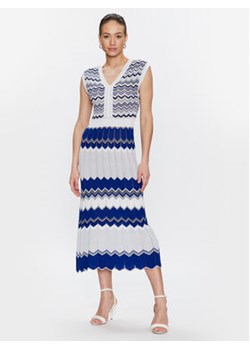 Morgan Sukienka dzianinowa 231-RMGUI Niebieski Regular Fit ze sklepu MODIVO w kategorii Sukienki - zdjęcie 168524981