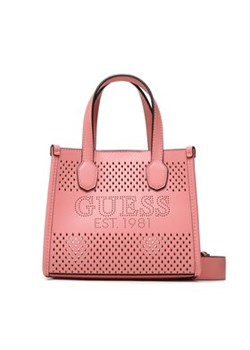 Guess Torebka Katey Perf (WH) Mini Bags HWWH87 69760 Różowy ze sklepu MODIVO w kategorii Torby Shopper bag - zdjęcie 168525013