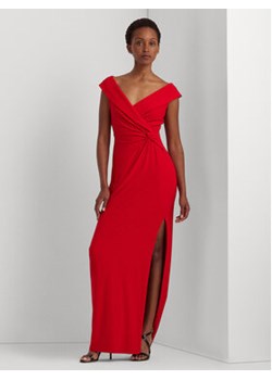 Lauren Ralph Lauren Sukienka wieczorowa 253863940013 Czerwony Slim Fit ze sklepu MODIVO w kategorii Sukienki - zdjęcie 168525180