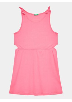 United Colors Of Benetton Sukienka codzienna 3ZZUCV00E Różowy Regular Fit ze sklepu MODIVO w kategorii Sukienki dziewczęce - zdjęcie 168525233