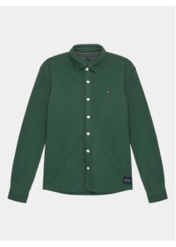 Tommy Hilfiger Koszula Solid KB0KB08308 D Zielony Regular Fit ze sklepu MODIVO w kategorii Koszule chłopięce - zdjęcie 168526002
