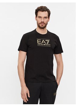 EA7 Emporio Armani T-Shirt 6RPT19 PJM9Z 1200 Czarny Regular Fit ze sklepu MODIVO w kategorii T-shirty męskie - zdjęcie 168526111