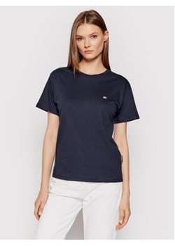 Napapijri T-Shirt Salis Ss W 2 NP0A4FSL Granatowy Regular Fit ze sklepu MODIVO w kategorii Bluzki damskie - zdjęcie 168527001