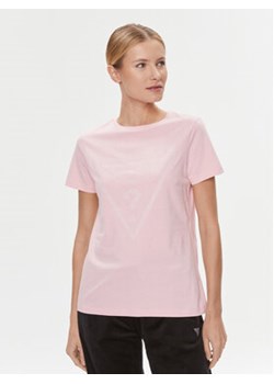 Guess T-Shirt Adele V2YI07 K8HM0 Różowy Regular Fit ze sklepu MODIVO w kategorii Bluzki damskie - zdjęcie 168527063