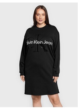 Calvin Klein Jeans Plus Sukienka codzienna J20J219718 Czarny Regular Fit ze sklepu MODIVO w kategorii Sukienki - zdjęcie 168527374