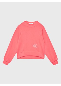 Calvin Klein Jeans Bluza Monogram IG0IG01932 Różowy Regular Fit ze sklepu MODIVO w kategorii Bluzy dziewczęce - zdjęcie 168527620