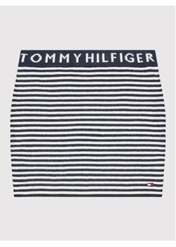 Tommy Hilfiger Spódnica Branded Rib KG0KG06764 M Granatowy Slim Fit ze sklepu MODIVO w kategorii Spódnice dziewczęce - zdjęcie 168527680