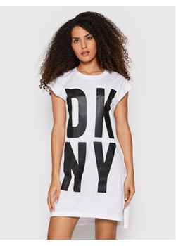 DKNY T-Shirt P1RHRB2M Biały Regular Fit ze sklepu MODIVO w kategorii Bluzki damskie - zdjęcie 168527822