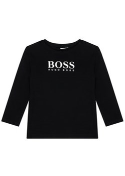 Boss Bluzka J25P21 S Czarny Regular Fit ze sklepu MODIVO w kategorii T-shirty chłopięce - zdjęcie 168527951
