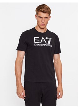 EA7 Emporio Armani T-Shirt 6RPT11 PJNVZ 1200 Czarny Regular Fit ze sklepu MODIVO w kategorii T-shirty męskie - zdjęcie 168528463