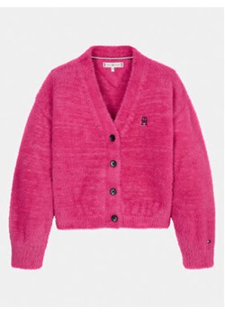 Tommy Hilfiger Kardigan KG0KG07711 Różowy Regular Fit ze sklepu MODIVO w kategorii Swetry dziewczęce - zdjęcie 168529832