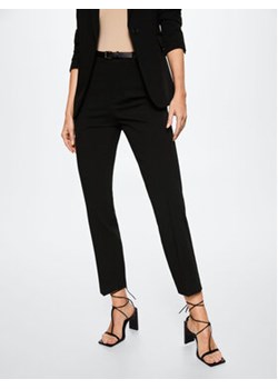 Mango Spodnie materiałowe Boreal 47050033 Czarny Slim Fit ze sklepu MODIVO w kategorii Spodnie damskie - zdjęcie 168530152