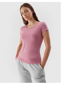 4F T-Shirt 4FAW23TTSHF0906 Różowy Slim Fit ze sklepu MODIVO w kategorii Bluzki damskie - zdjęcie 168530503