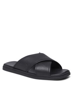 Calvin Klein Klapki Criss Cross Sandal Lth HM0HM00950 Czarny ze sklepu MODIVO w kategorii Klapki męskie - zdjęcie 168530713