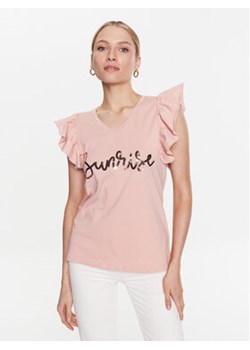 Marc Aurel T-Shirt 7455 7000 73605 Różowy Regular Fit ze sklepu MODIVO w kategorii Bluzki damskie - zdjęcie 168531950