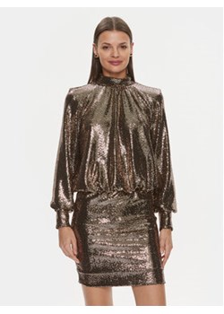 ViCOLO Sukienka koktajlowa FR0017 Złoty Regular Fit ze sklepu MODIVO w kategorii Sukienki - zdjęcie 168531951
