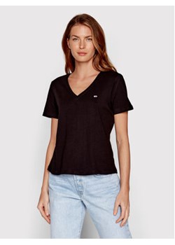 Tommy Jeans T-Shirt DW0DW14617 Czarny Slim Fit ze sklepu MODIVO w kategorii Bluzki damskie - zdjęcie 168532390