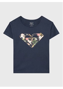 Roxy T-Shirt Day And Night ERGZT03954 Granatowy Regular Fit ze sklepu MODIVO w kategorii Bluzki dziewczęce - zdjęcie 168532993