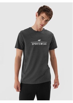 4F T-Shirt 4FAW23TTSHM0878 Szary Regular Fit ze sklepu MODIVO w kategorii T-shirty męskie - zdjęcie 168533183