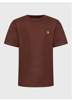 Carhartt WIP T-Shirt American Script I029956 Brązowy Regular Fit ze sklepu MODIVO w kategorii T-shirty męskie - zdjęcie 168533793