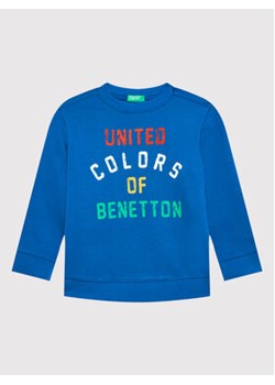 United Colors Of Benetton Bluza 3J70G104B Niebieski Regular Fit ze sklepu MODIVO w kategorii Bluzy chłopięce - zdjęcie 168535091