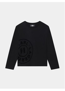 Karl Lagerfeld Kids Bluzka Z25418 D Czarny Regular Fit ze sklepu MODIVO w kategorii Bluzki dziewczęce - zdjęcie 168535871