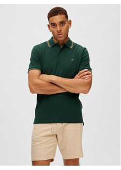 Selected Homme Polo 16087840 Zielony Regular Fit ze sklepu MODIVO w kategorii T-shirty męskie - zdjęcie 168535923