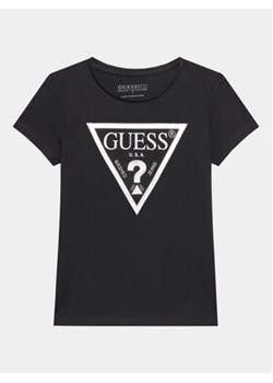 Guess T-Shirt J73I56 K8HM0 Czarny Regular Fit ze sklepu MODIVO w kategorii Bluzki dziewczęce - zdjęcie 168536454