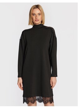 Nissa Sukienka dzianinowa RZ13529 Czarny Regular Fit ze sklepu MODIVO w kategorii Sukienki - zdjęcie 168536540